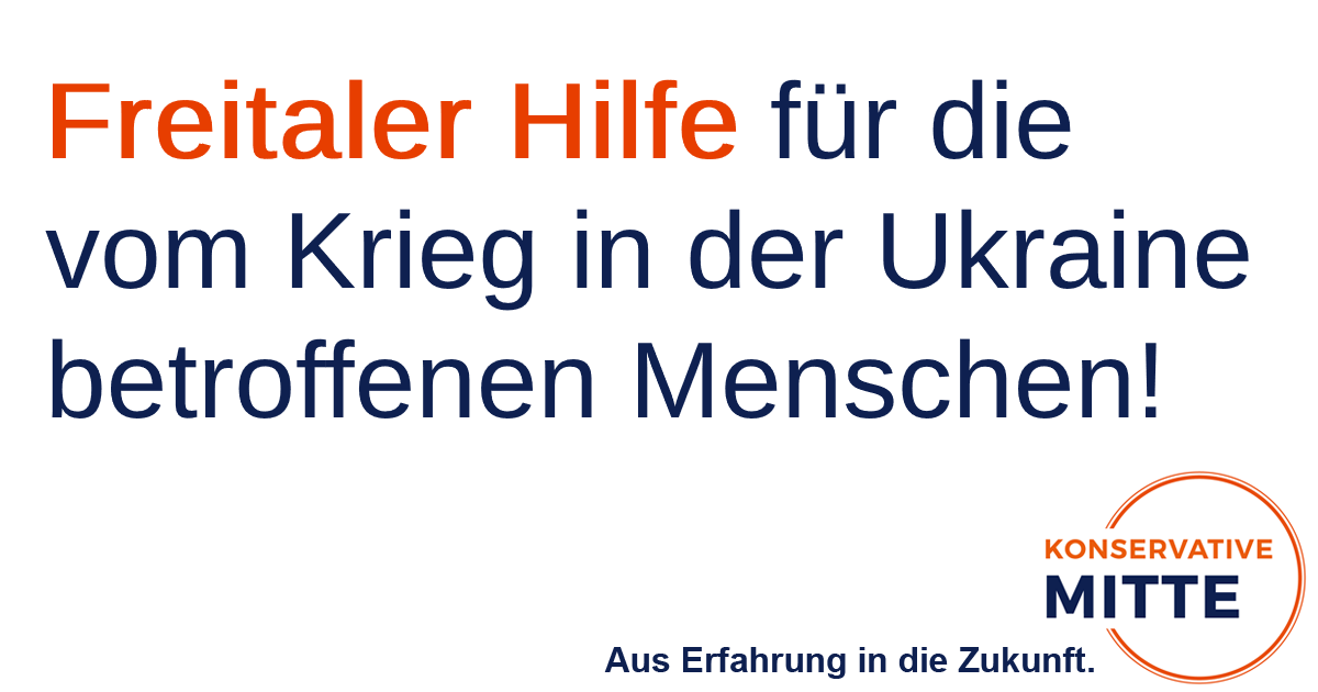 Freitaler Hilfe Für Die Vom Krieg In Der Ukraine Betroffenen Menschen ...